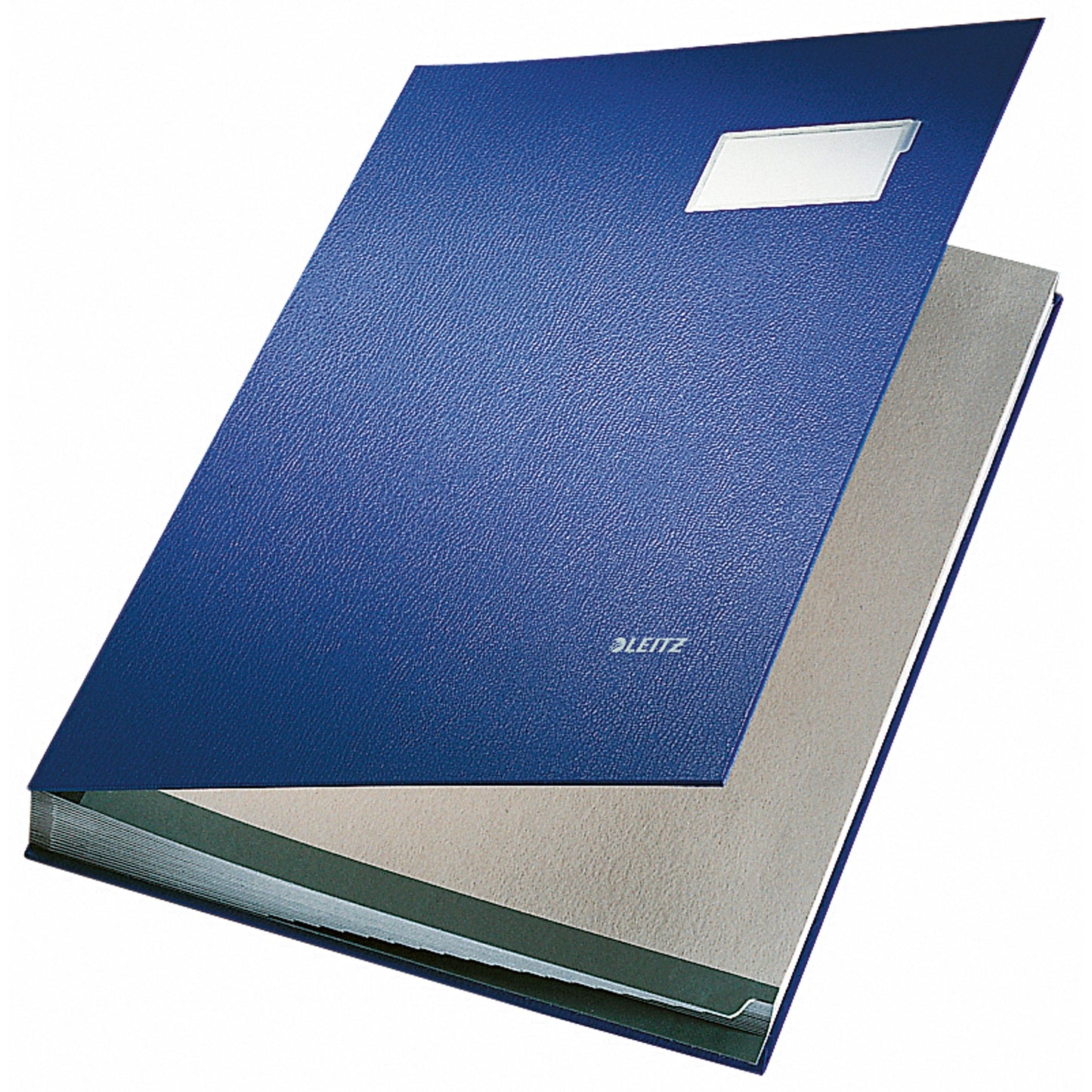 Leitz Unterschriftenmappe DIN A4 Graupappe, 100 % recycelt blau grau 20 Fächer