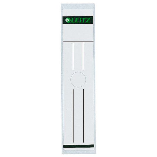 Leitz Ordnerrückenetikett breit/lang 61 x 279 mm (B x H) selbstklebend mit Griffloch grau 10 Etik./Pack.