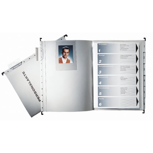 Leitz Personalmappe DIN A4 250g/m² mit Organisationsaufdruck Karton, recycelt grau