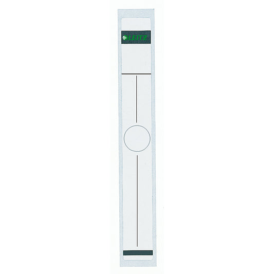 Leitz Ordnerrückenetikett schmal/lang 34 x 279 mm (B x H) selbstklebend mit Griffloch grau 10 Etik./Pack.