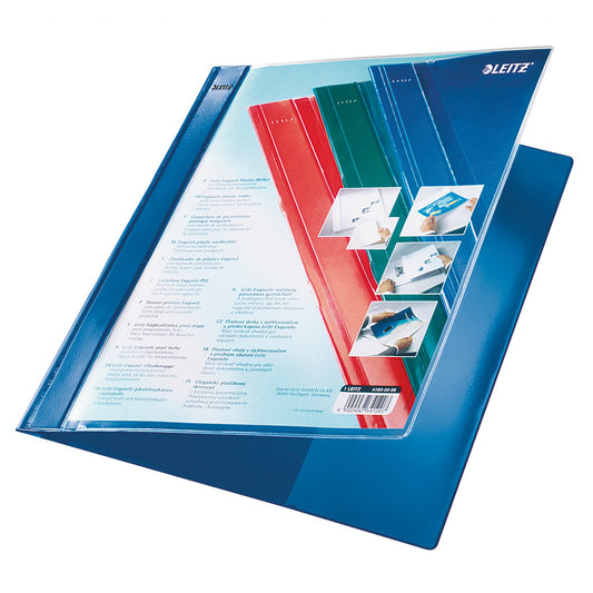 Leitz Schnellhefter Exquisit DIN A4, Überbreite PVC blau