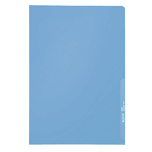 Leitz Sichthülle Standard DIN A4 130µm oben, rechts offen dokumentenecht Polypropylenfolie blau genarbt 100 St./Pack.