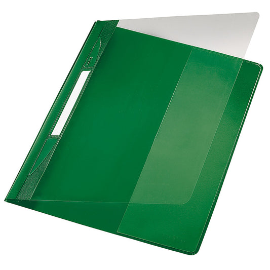 Leitz Schnellhefter Exquisit DIN A4, Überbreite PVC-Hartfolie grün