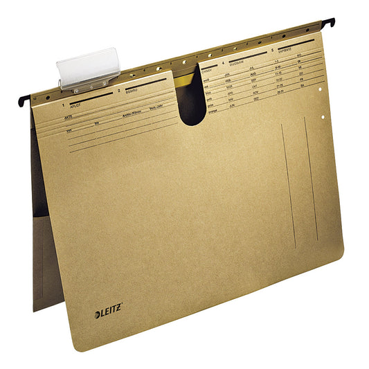 Leitz Hängehefter ALPHA® DIN A4 250g/m² Natronkarton, 100 % recycelt naturbraun 25 St./Pack.