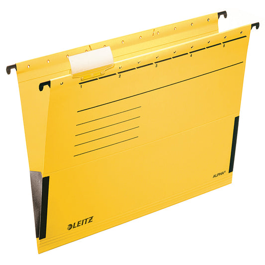 Leitz Hängetasche ALPHA® DIN A4 275g/m² Pendareckarton, recycelt gelb 5 St./Pack.