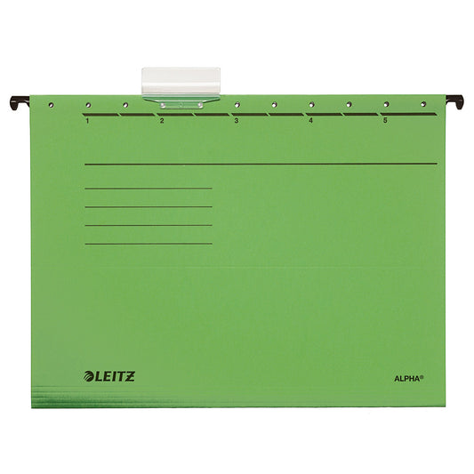 Leitz Hängemappe ALPHA® DIN A4 275g/m² Pendareckarton, recycelt grün 25 St./Pack.