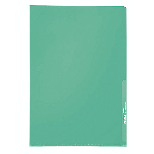Leitz Sichthülle Standard DIN A4 130µm oben, rechts offen dokumentenecht Polypropylenfolie grün genarbt 100 St./Pack.