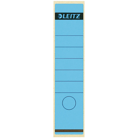 Leitz Ordnerrückenetikett breit/lang 61,5 x 285 mm (B x H) selbstklebend mit Griffloch blau 10 Etik./Pack.