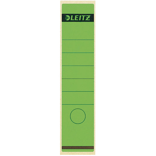 Leitz Ordnerrückenetikett breit/lang 61,5 x 285 mm (B x H) selbstklebend mit Griffloch grün 100 Etik./Pack.