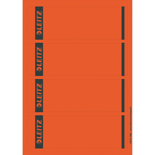 Leitz Ordnerrückenetikett breit/kurz 61,5 x 192 mm (B x H) selbstklebend ohne Griffloch rot 100 Etik./Pack.