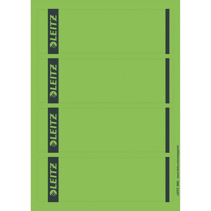 Leitz Ordnerrückenetikett breit/kurz 61,5 x 192 mm (B x H) selbstklebend ohne Griffloch grün 100 Etik./Pack.