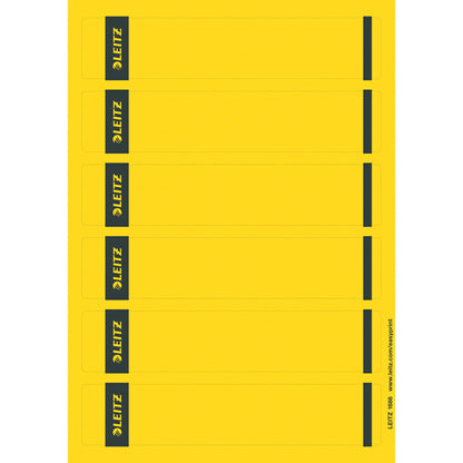 Leitz Ordnerrückenetikett schmal/kurz 39 x 192 mm (B x H) selbstklebend ohne Griffloch gelb 150 Etik./Pack.