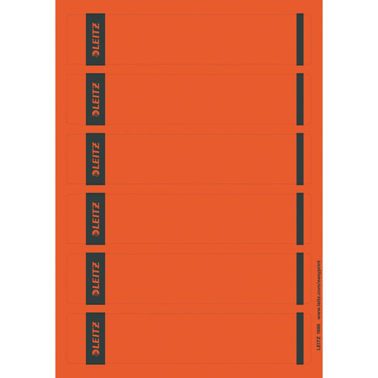 Leitz Ordnerrückenetikett schmal/kurz 39 x 192 mm (B x H) selbstklebend ohne Griffloch rot 150 Etik./Pack.