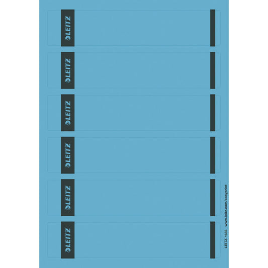 Leitz Ordnerrückenetikett schmal/kurz 39 x 192 mm (B x H) selbstklebend ohne Griffloch blau 150 Etik./Pack.
