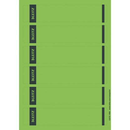 Leitz Ordnerrückenetikett schmal/kurz 39 x 192 mm (B x H) selbstklebend ohne Griffloch grün 150 Etik./Pack.