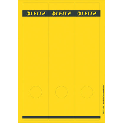 Leitz Ordnerrückenetikett breit/lang 61,5 x 285 mm (B x H) selbstklebend mit Griffloch gelb 75 Etik./Pack.