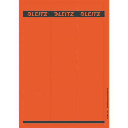 Leitz Ordnerrückenetikett breit/lang 61,5 x 285 mm (B x H) selbstklebend mit Griffloch rot 75 Etik./Pack.