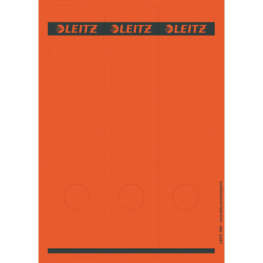 Leitz Ordnerrückenetikett breit/lang 61,5 x 285 mm (B x H) selbstklebend mit Griffloch rot 75 Etik./Pack.