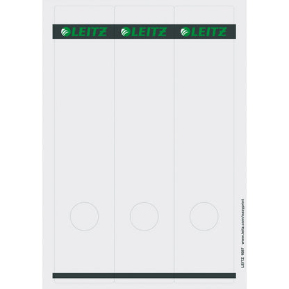 Leitz Ordnerrückenetikett breit/lang 61,5 x 285 mm (B x H) selbstklebend mit Griffloch grau 75 Etik./Pack.