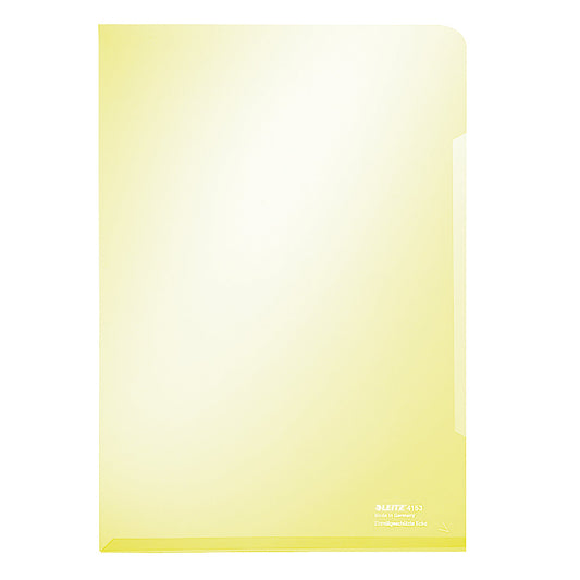 Leitz Sichthülle Super Premium DIN A4 150µm oben, rechts offen dokumentenecht PVC-Hartfolie gelb matt 100 St./Pack.