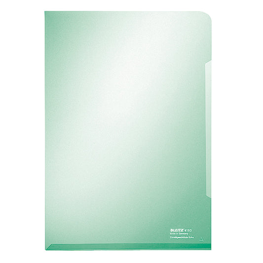 Leitz Sichthülle Super Premium DIN A4 150µm oben, rechts offen dokumentenecht PVC-Hartfolie grün matt 100 St./Pack.
