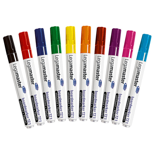Legamaster Whiteboard-/Flipchartmarker TZ 1 1,5-3mm farbig sortiert Rundspitze 10 St./Pack.