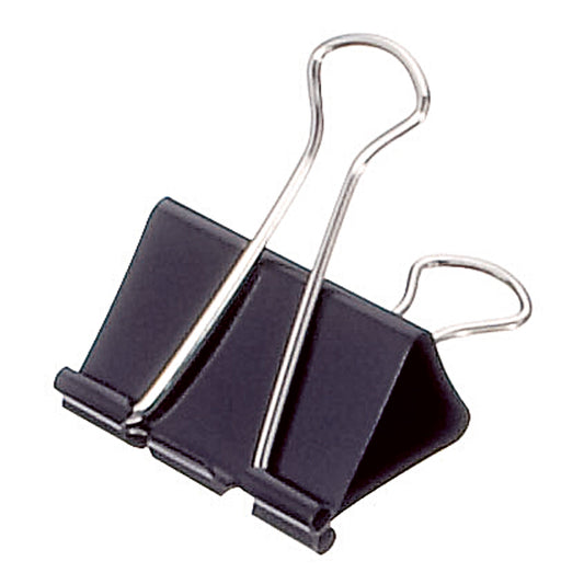Soennecken Foldbackklemmer 40mm 19mm Federstahl schwarz 12 St./Pack.