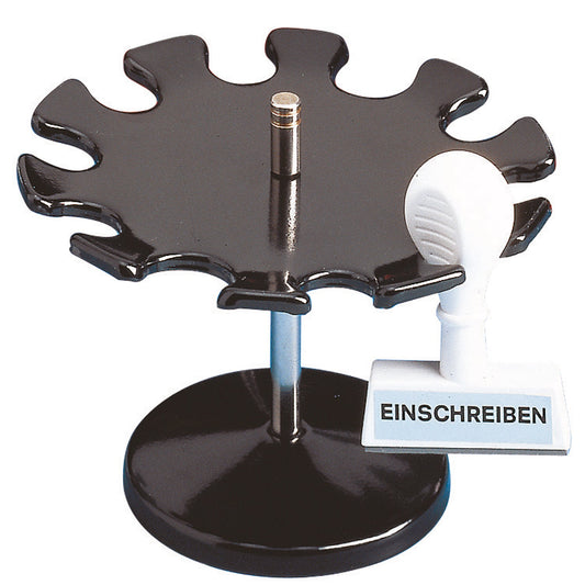 MAUL Stempelträger drehbar Metall schwarz 1 Etage 10 Stempel