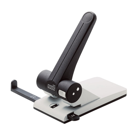 NOVUS Registraturlocher B 265 8cm 65 Bl. (80 g/m²) Metall lichtgrau/tiefschwarz