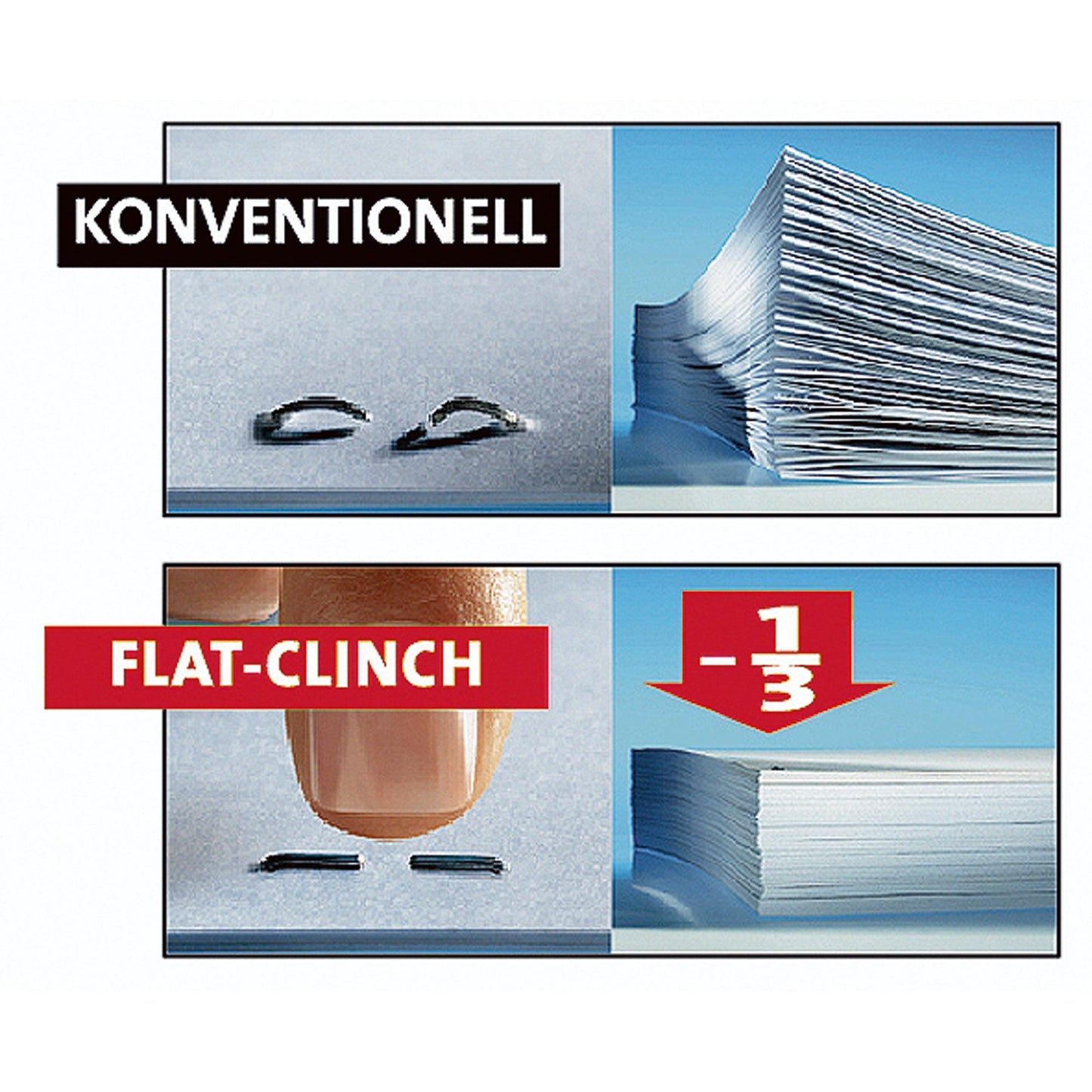 NOVUS Flachheftgerät B 4FC 50 Bl. (80 g/m²) 24/6-8, 26/6-8 Metall/Kunststoff grau