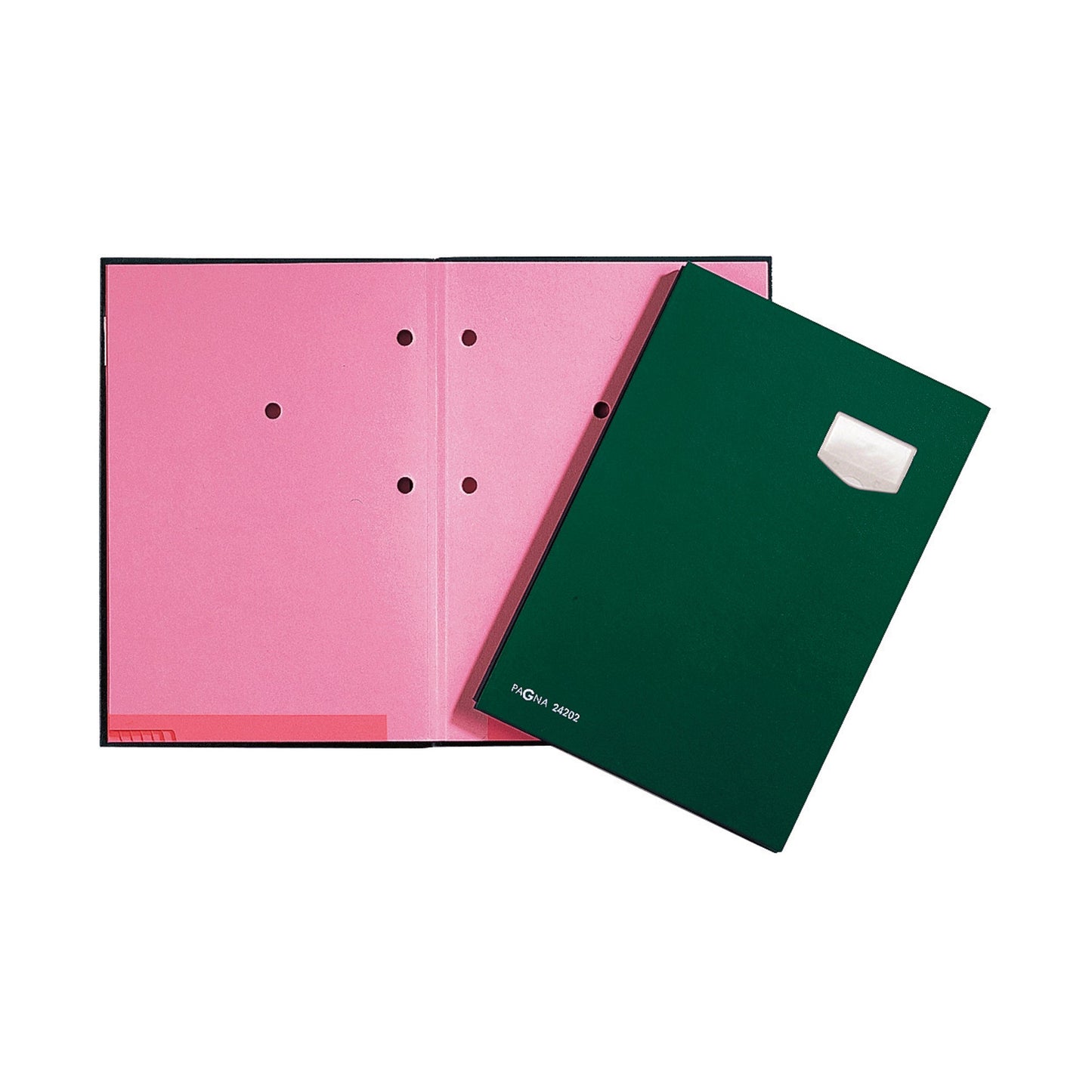 PAGNA Unterschriftenmappe de Luxe DIN A4 Kunststoff grün rosa 10 Fächer