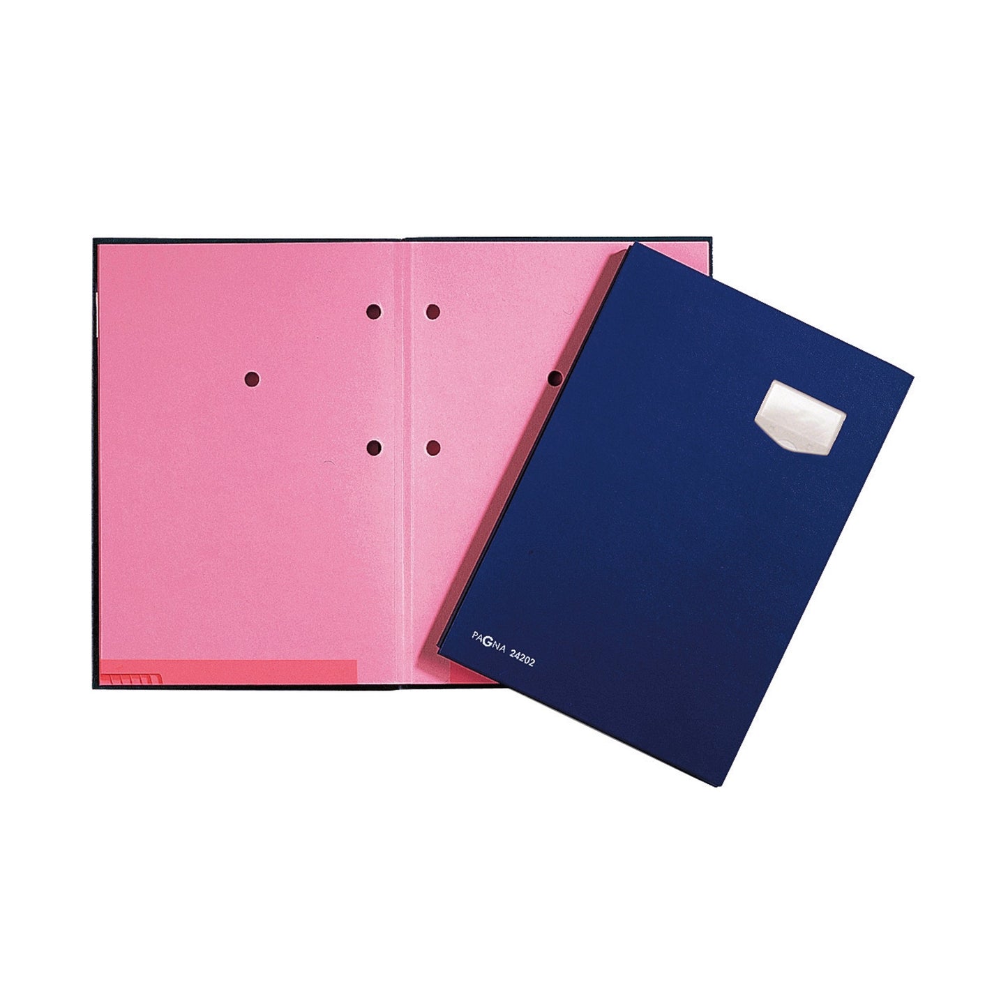 PAGNA Unterschriftenmappe de Luxe DIN A4 Kunststoff blau rosa 10 Fächer