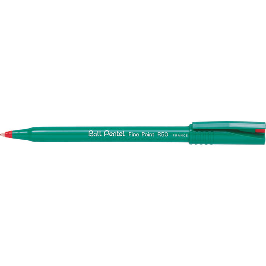 Pentel Tintenroller Ball Pentel® R50 0,4mm rot Rundspitze nicht dokumentenecht