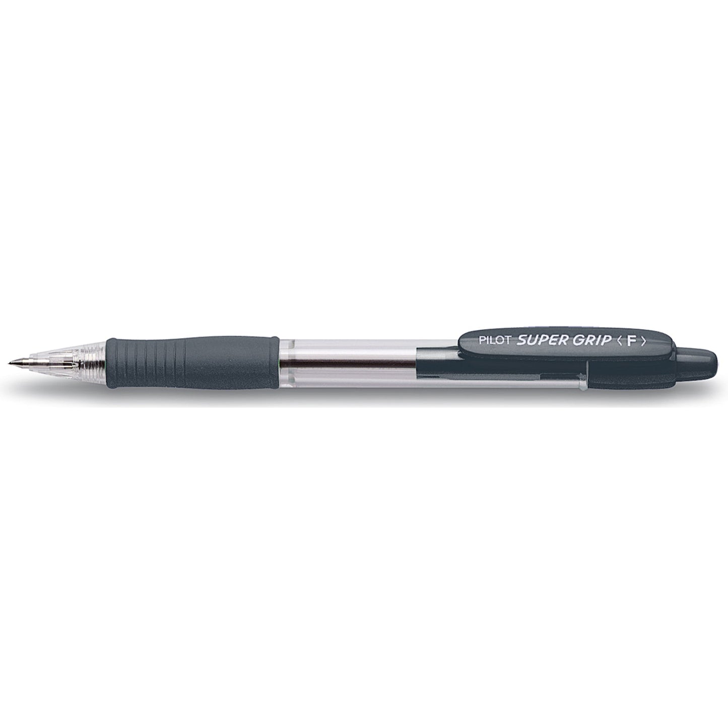 PILOT Kugelschreiber Super Grip 0,3mm F schwarz Mine auswechselbar dokumentenecht Schaftfarbe: transparent