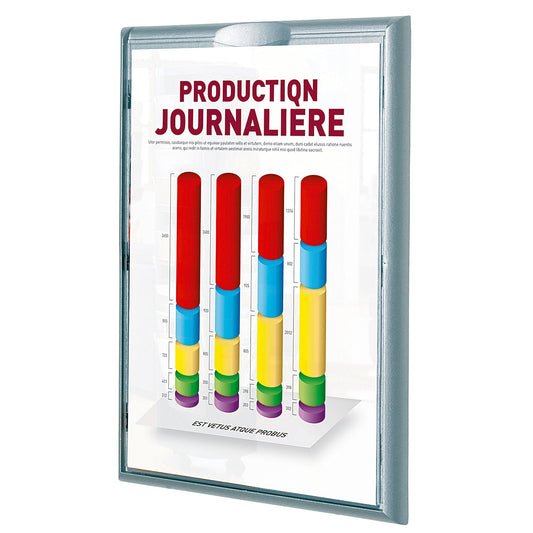 Paperflow Infodisplay 23,7 x 32,2 x 2,3 cm (B x H x T) DIN A4 inkl. doppelseitigem Klebeband 4 St./Pack.