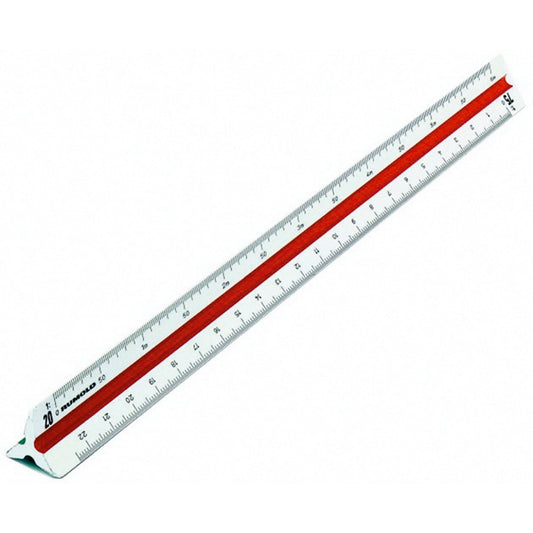 RUMOLD Dreikantmaßstab 160 30cm Architekt 1: 1:20, 1:25, 1:50, 1:75, 1:100, 1:125 Kunststoff weiß