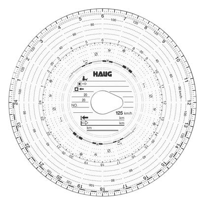 HAUG Diagrammscheibe 123mm 100 Bl. 100 St./Pack.