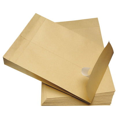 Soennecken Faltentasche DIN C4 229 x 324 mm (B x H) mit Fenster 130g/m² mit Haftklebung Papier natronbraun 100 St./Pack.