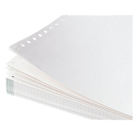 Soennecken Computerpapier DIN A4 blanko 52/53/52g/m² elementar chlorfrei gebleicht, holzfrei Längsperforation 2 Durchschläge weiß 600 Bl./Pack.