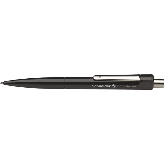 Schneider Kugelschreiber K 1 0,5mm schwarz Mine auswechselbar dokumentenecht Schaftfarbe: schwarz