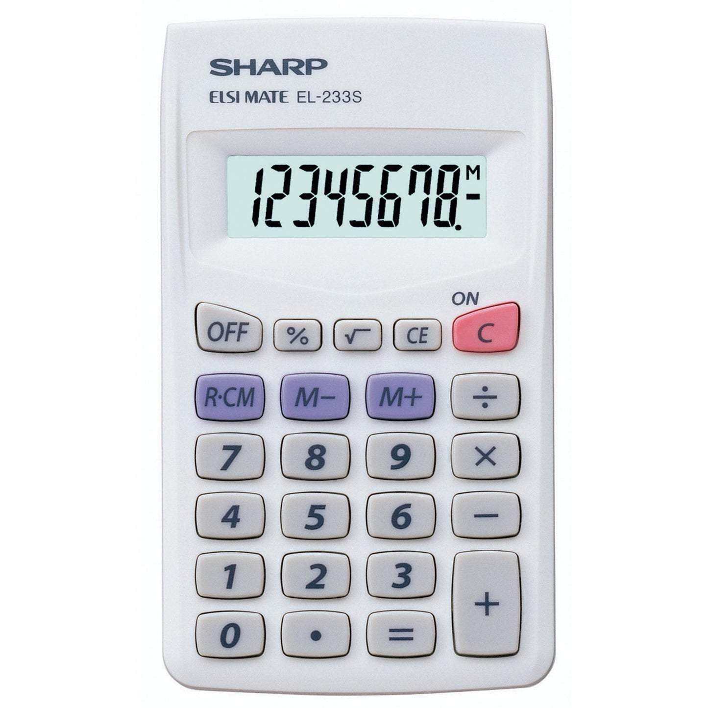 Sharp Taschenrechner EL-233S 1 x 8-stellig weiß Batterie