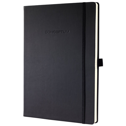 SIGEL Notizbuch Conceptum ca. DIN A4 blanko schwarz 97 Bl.