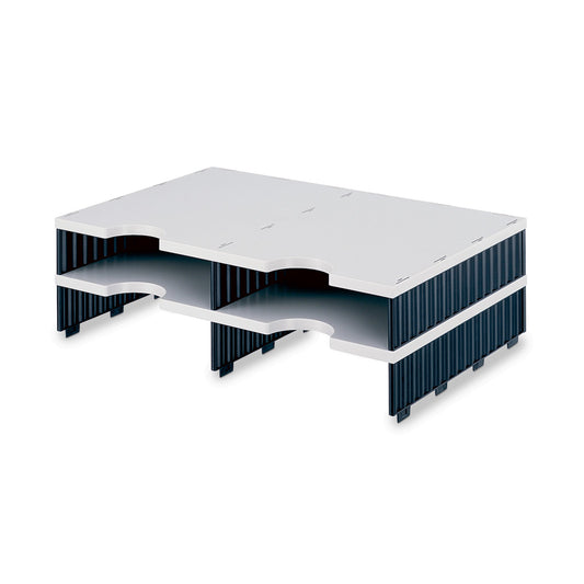 styro Dokumentenablage styrodoc duo Aufbaueinheit 48,5 x 14 x 33,1 cm (B x H x T) Polystyrol grau/schwarz