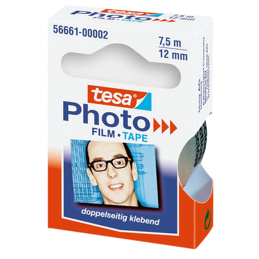 tesa® Klebefilm Photo® Film 12 mm x 7,5 m (B x L) beidseitig klebend ohne Lösungsmittel Polyacryl transparent