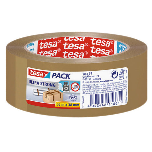 tesa® Packband tesapack® Ultra Strong 38 mm x 66 m (B x L) braun