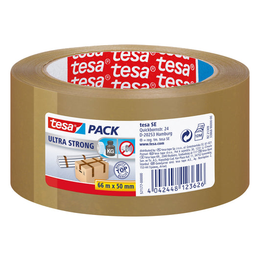 tesa® Packband tesapack® Ultra Strong 50 mm x 66 m (B x L) braun