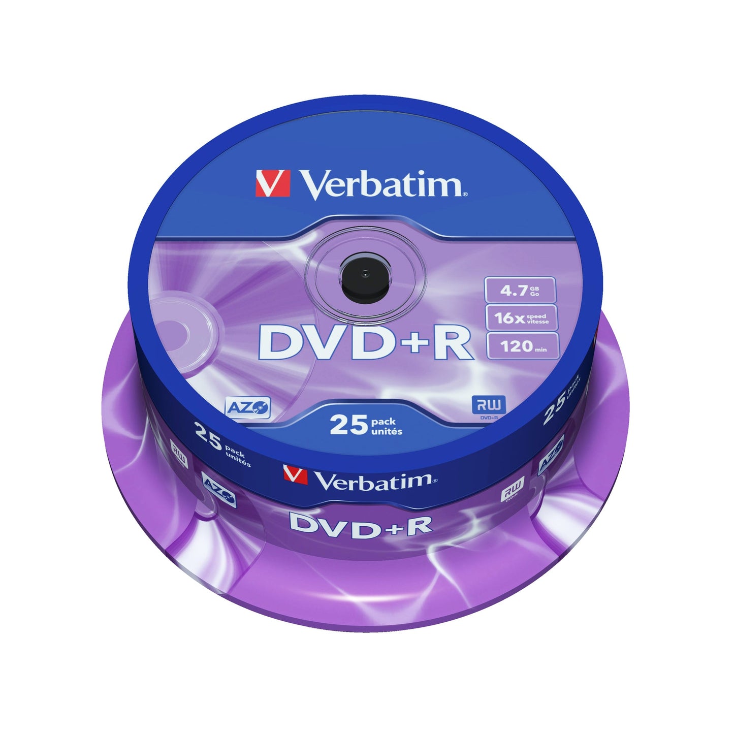 Verbatim DVD+R 120min 4,7Gbyte 16x 25 St./Pack.