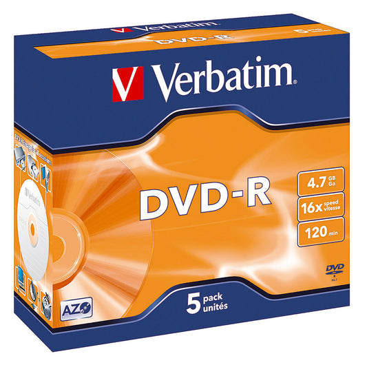 Verbatim DVD-R 120min 4,7Gbyte 16x 5 St./Pack.