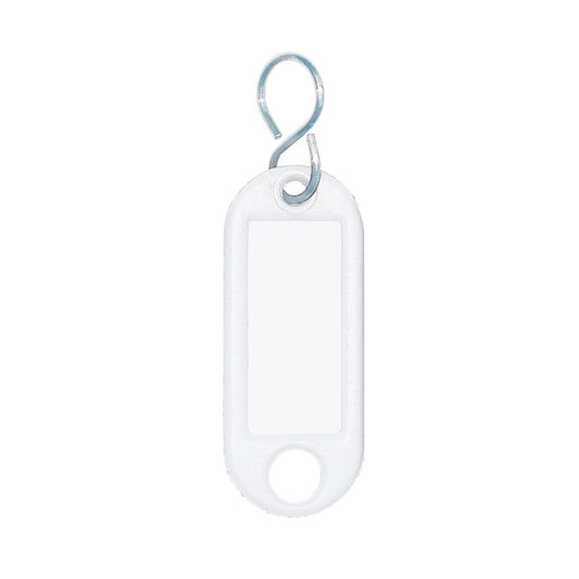WEDO® Schlüsselanhänger 52 x 21 x 3 mm (B x H x T) S-Haken Kunststoff weiß 100 St./Pack.
