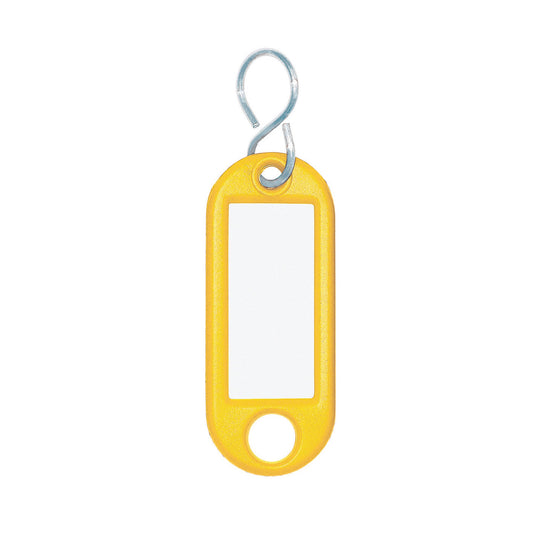 WEDO® Schlüsselanhänger 52 x 21 x 3 mm (B x H x T) S-Haken Kunststoff gelb 100 St./Pack.